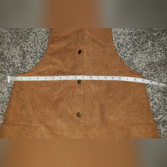 Corduroy| Pinafore Button-Down Dress - Picture 2 of 5